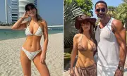 Kate Ferdinand Stuns in Skimpy White Bikini During Dubai Family Getaway with Husband Rio