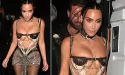 Kim Kardashian Turns Heads in Racy Black Minidress at Lavish London Birthday Celebration