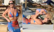 Lauryn Goodman Shows Off Stunning Figure in Blue Bikini During Marbella Family Getaway