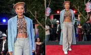 Mel B Stuns in Daring Red Outfit at LA Dance Premiere - See Her Show-Stopping Look!