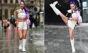 Myleene Klass Transforms Into K-Pop 'Demon Hunter' With Fiery Purple Wig For Halloween Spectacle
