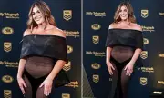NRLW Star Jessica Sergis Stuns in Crimson Gown at Dally M Awards 2024