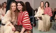 Olivia Wilde Stuns in Bohemian Maxi Dress Alongside Lana Del Rey at Paris Fashion Week Zimmermann Show