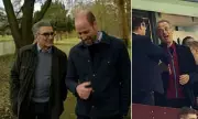 Prince William's Pitchside Passion: Royal Heir and Hollywood Stars Tom Hanks & Eugene Levy Cheer on Aston Villa