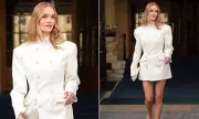 Rosie Huntington-Whiteley Stuns in Sophisticated Blazer Dress During Paris Fashion Week Exit