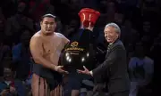Sumo Sensation: Japanese Champion Akebono Brings Ancient Sport to London's Royal Albert Hall