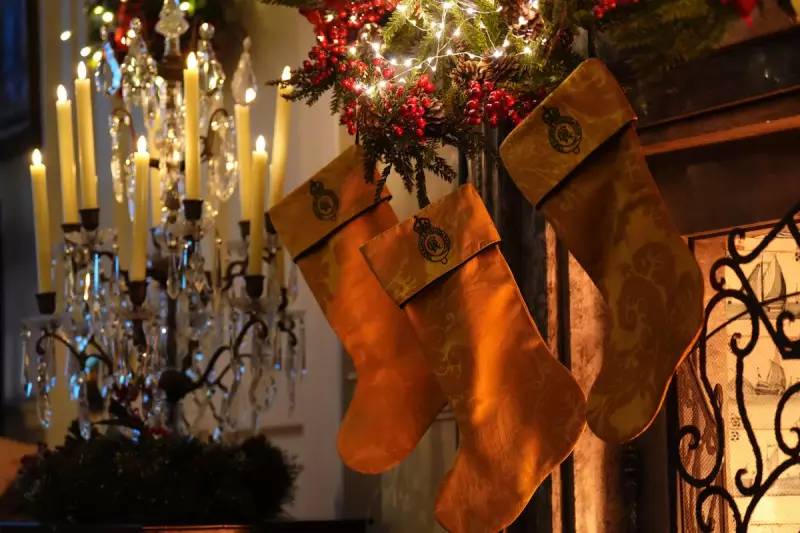 25 Royal Stockings Made from Sandringham Curtains for Charity Auction