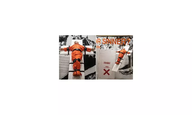 British Artist Sparks Fury with Crucified Trump Artwork in Basel