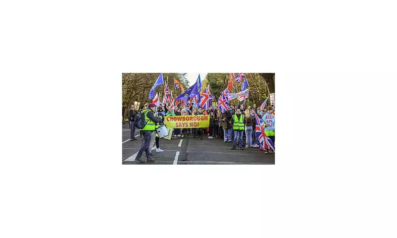 Crowborough Protests: 2000 March Against 600-Migrant Army Camp Plan