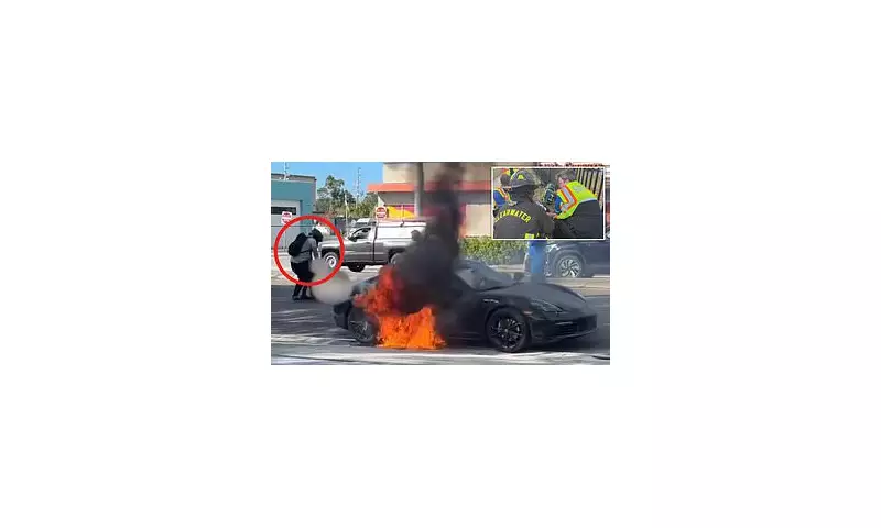 Hero Motorcyclist Saves 74-Year-Old Man From Burning Porsche in Florida
