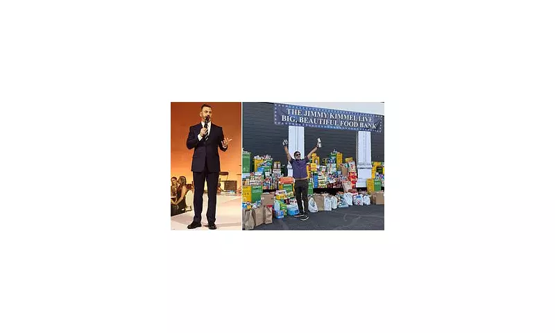 Jimmy Kimmel's Bold Political Statement: Food Bank Erected Outside Studio Amid US Government Shutdown Fears