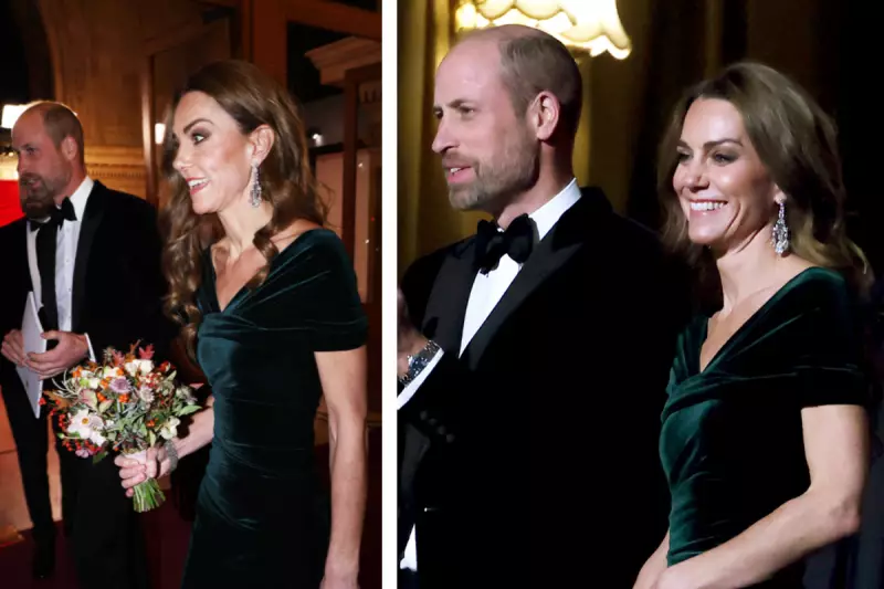 Kate's Green Velvet Gown Nods to Diana at Royal Variety 2025