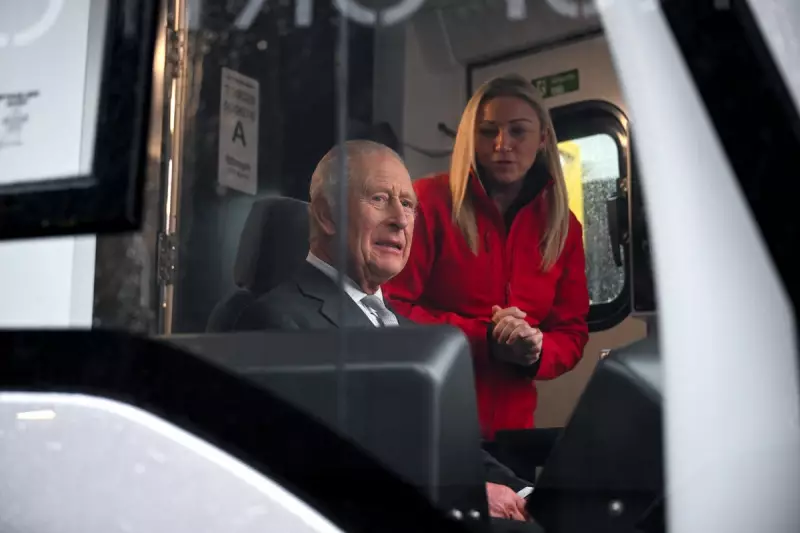 King Charles Celebrates 77th Birthday Driving Tram in South Wales