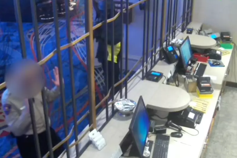 Las Vegas Casino Heist: Guard Flees as Masked Raider Wields Assault Rifle