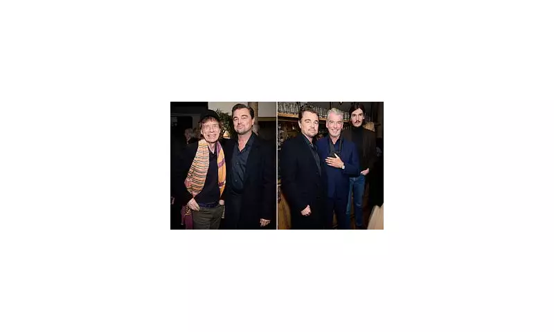 Leonardo DiCaprio Beams with Mick Jagger at London Film Celebration