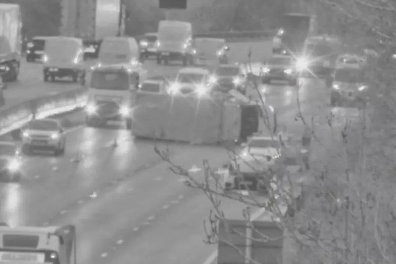 M5 Motorway Chaos: Overturned Van Causes 5-Mile Delays