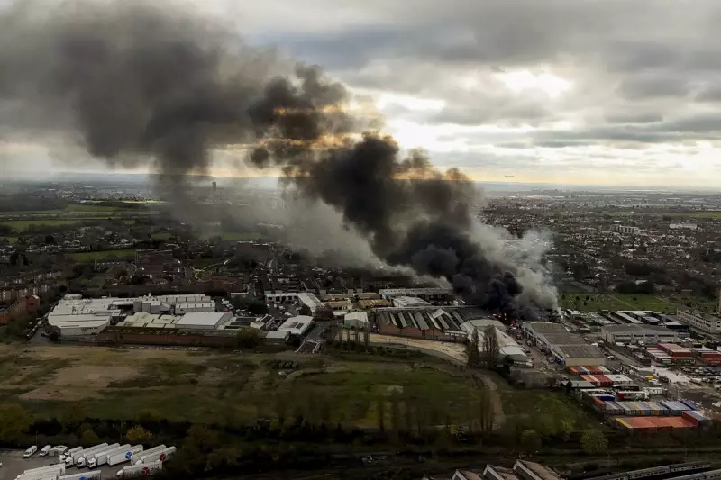 Major London Fire: 150 Firefighters Battle Southall Warehouse Blaze