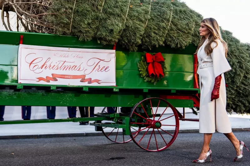 Melania Trump Welcomes 2025 White House Christmas Tree from Michigan