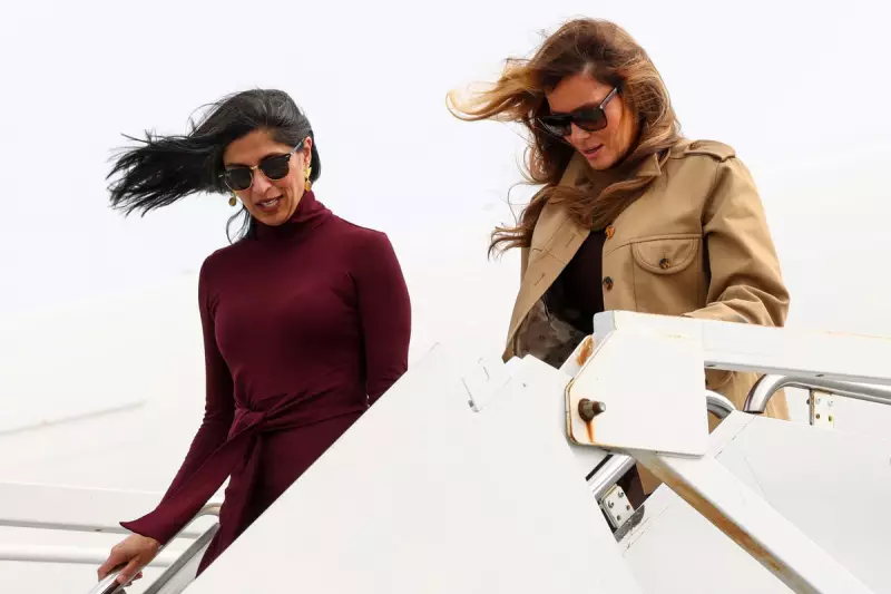 Melania Trump's Mic Feedback Disrupts Speech at Military Base Visit