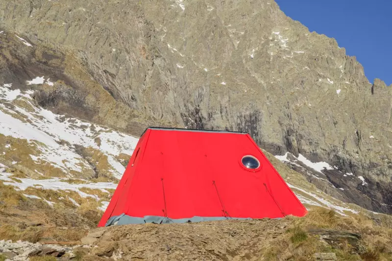 New Alpine Art Installation Demands 6-Hour Hike to Reach Remote Mountain Shelter