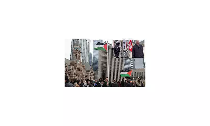 Palestinian Flag Raised at Toronto City Hall Amidst Protests