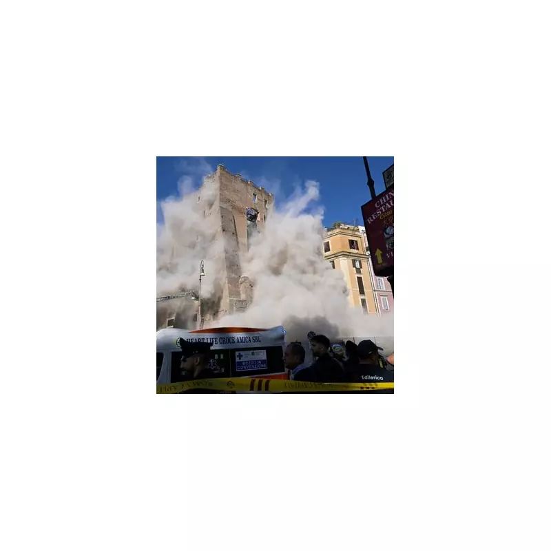 Rome Tower Block Collapse: Miracle Escape as Residents Survive 10-Storey Plunge