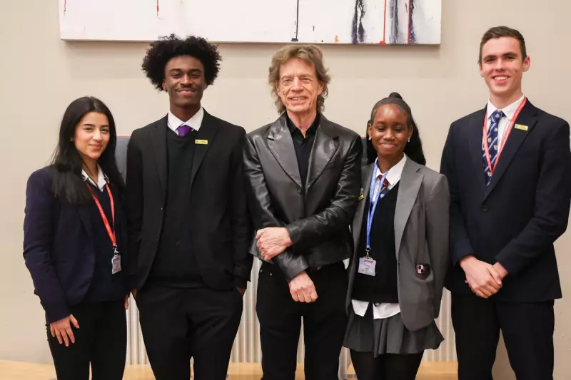 Sir Mick Jagger's surprise school visit inspires Kent students