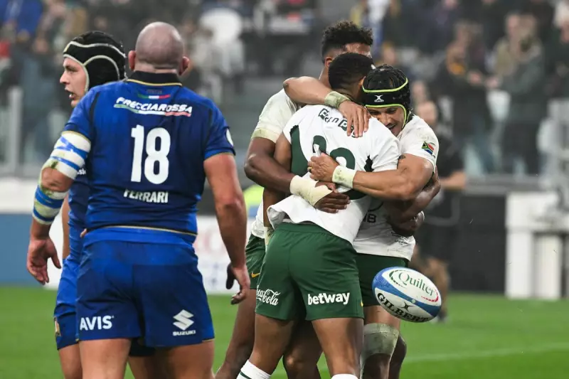 South Africa Defeat Italy 32-14 Despite Mostert's Red Card