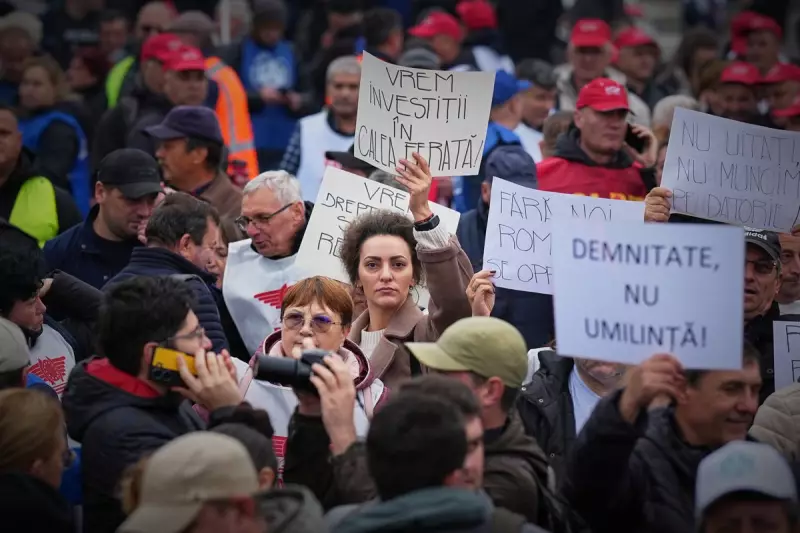 Thousands March in Bucharest Against Austerity and Soaring Inflation