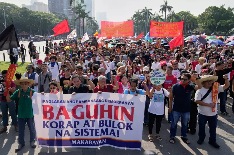Thousands Protest Philippine Corruption Scandal Over Flood Funds