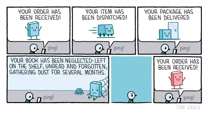 Tom Gauld's Hilarious Take on Online Book Shopping Cartoons