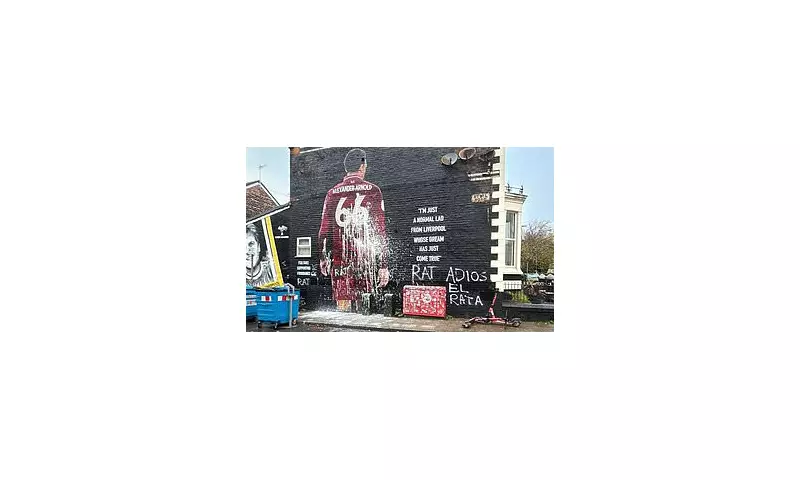 Trent Alexander-Arnold Mural Vandalised Ahead of Liverpool's Anfield Clash - Shocking Act of Vandalism Rocks Football Community