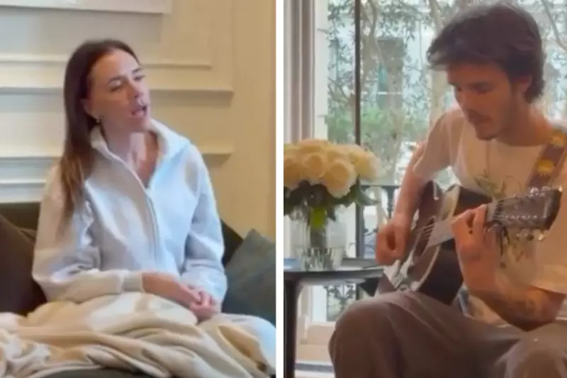 Victoria Beckham's Rare Spice Girls Duet With Son Cruz