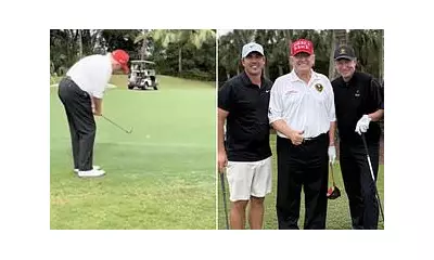 Trump's Perfect Chip Shot with Koepka & Gretzky Sparks Golf Buzz