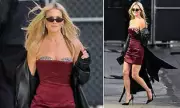 Ali Larter Stuns in £910 Burgundy Dress for Jimmy Kimmel Show