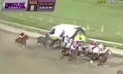 Eight Jockeys in Heart-Stopping Near Miss with Ambulance at US Racetrack