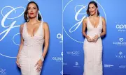 Eva Longoria Shines in Silver Gown at Paris Global Gift Gala