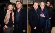Leonardo DiCaprio Beams with Mick Jagger at London Film Celebration