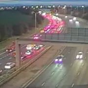 M60 Chaos: Overturned Vehicle Halts Traffic, 3-Mile Rush Hour Tailbacks