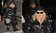 Madonna, 67, Spotted With Toyboy Lover Akeem Morris, 29, In Rare JFK Airport Appearance | Daily Mail