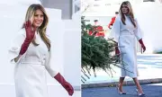 Melania Trump Welcomes 2024 White House Christmas Tree in Festive Style