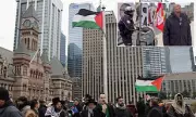 Palestinian Flag Raised at Toronto City Hall Amidst Protests