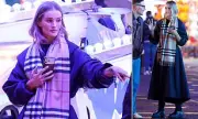 Rosie Huntington-Whiteley's Chic Winter Wonderland Night in £435 Burberry Scarf
