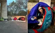 Secret London Tent Village Houses 30 Homeless in West End Shadows