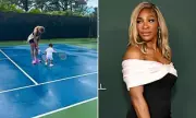 Serena Williams Teaches Daughter Adira Tennis in Rare Family Photos