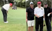 Trump's Perfect Chip Shot with Koepka & Gretzky Sparks Golf Buzz