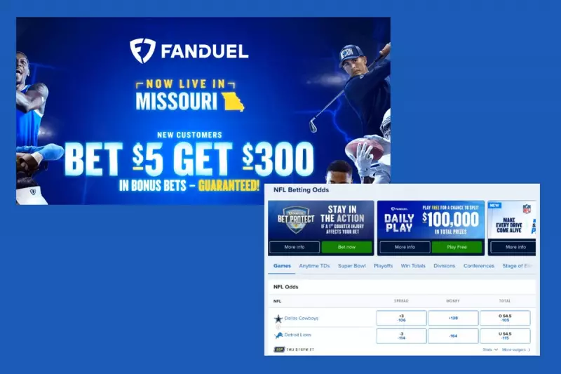 FanDuel Missouri Launches with $300 Bonus Bets for Just a $5 Wager