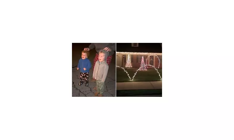 Kids' Priceless 'Wow!' Reaction to Dad's Christmas Lights Warms Hearts