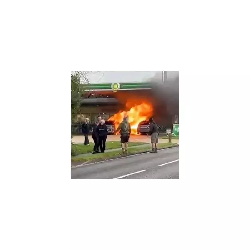 Man Arrested After Axe-Wielding Incident Sparks Major Fire at Hampshire BP Garage