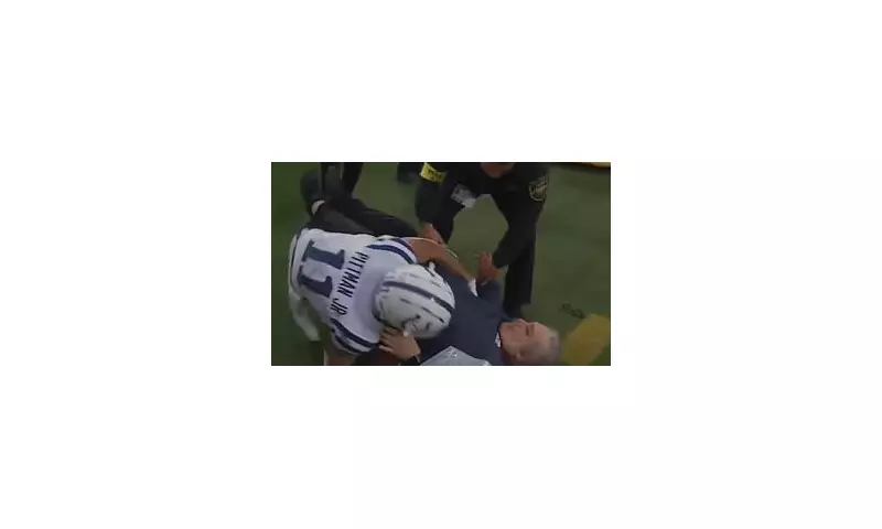 NFL Sideline Worker Knocked Out in Shocking Collision with Colts' Michael Pittman Jr